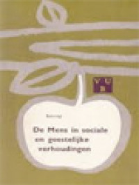 Image of De Mens In Sociale En Geestelijke Verhoudingen: Een Social Wijsgerige Studie