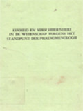 Eenheid En Versheidenheid In De Wetenschap Volgens Het Standpunt Der Phaenomenologie