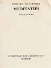 Image of Meditaties Over Lukas