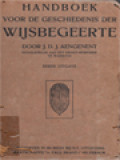 Handboek Voor De Geschiedenis Der Wijsbegeerte