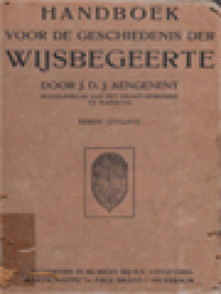 Image of Handboek Voor De Geschiedenis Der Wijsbegeerte