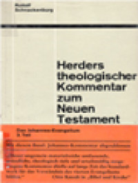 Herders Theologischer Kommentar Zum Neuen Testament IV.3: Das Johannesevangelium (Kommentar Zu Kap. 13-21)