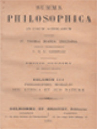 Image of Summa Philosophica In Usum Scholarum III: Philosophia Moralis Seu Ethica Et Jus Naturae