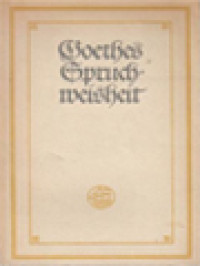 Image of Goethes Spruchweisheit - Sprüche In Prosa
