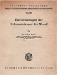 Image of Die Grundlagen Der Erkenntnis Und Der Moral