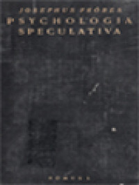 Psychologia Speculativa I: Psychologia Sensitiva