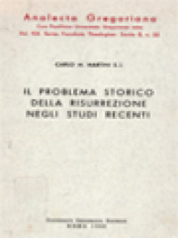 Il Problema Storico Della Risurrezione Negli Studi Recenti