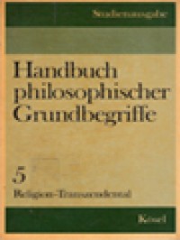 Image of Handbuch Philosophischer Grundbegriffe V: Religion-Transzendental