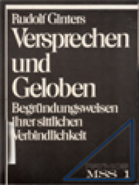 Image of Versprechen Und Geloben: Begründungsweisen Ihrer Sittlichen Verbindlichkeit