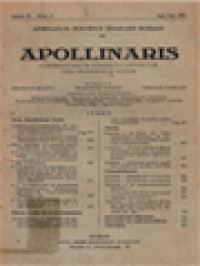 Apollinaris: Commentarium Iuridico Canonicum Cura Professorum Editum