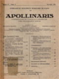 Apollinaris: Commentarium Iuridico Canonicum Cura Professorum Editum