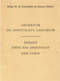 Dekret über Das Apostolat Der Laien (Decretum De Apostolatu Laicorum)