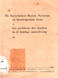 Image of De Encyclieken Rerum Novarum En Quadragesimo Anno En Het Probleem Der Standen In De Huidige Samenleving