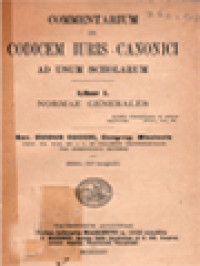 Commentarium In Codicem Iuris Canonici, Liber I: Normae Generales