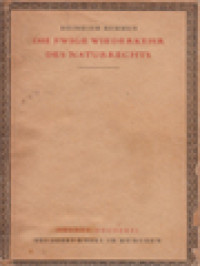 Image of Die Ewige Wiederkehr Des Naturrechts