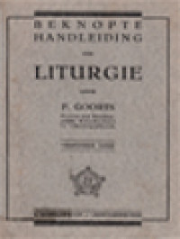 Beknopte Handleiding Der Liturgie