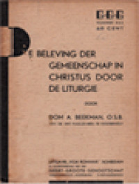 De Beleving Der Gemeenschap In Christus Door De Liturgie