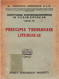 Institutiones Systematico-Historicae In Sacram Liturgiam (Liturgia Generale) VII: Principia Theologiae Liturgicae