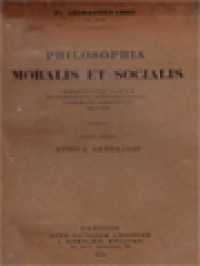 Philosophia Moralis Et Socialis