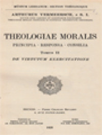 Image of Theologiae Moralis: Principa - Responsa - Consilia II. De Virtutum Exercitatione