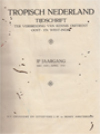 Image of Tropisch Nederland, Tijdschrift Ter Verbreiding Van Kennis Omtrent Oost- En West- Indië II