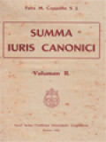 Summa Iuris Canonici II: In Usum Scholarum Concinnata