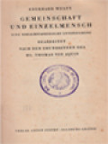 Gemeinschaft Und Einzelmensch: Bearbeitet Nach Den Grundsätzen Des Hl. Thomas Von Aquin