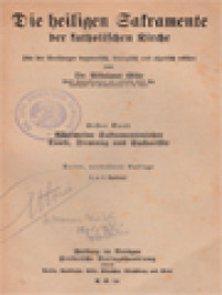 Image of Die Heiligen Sakramente Der Katholischen Kirche I: Allgemeine Sakramentenlehre. Taufe, Firmung Und Eucharistie