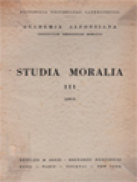 Studia Moralia III