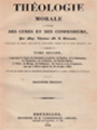 Image of Théologie Morale II: A L'usage Des Curés Et Des Confesseurs