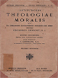 Institutiones Theologiae Moralis II