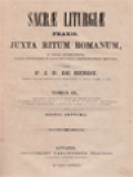 Sacrae Liturgiae Praxis, Juxta Ritum Romanum III