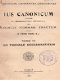 Ius Canonicum Ad Codicis Normam Exactum VII: Ius Poenale Ecclesiasticum