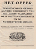 Het Offer: Maandschrift Gewijd Aan Den Eeredienst Van Het H. Sacrament De H. Mis Van Eerherstel En Den Norbertijner Missies, 1926