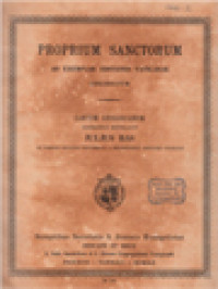 Image of Proprium Sanctorum: Ad Exemplar Editionis Vaticanae Concinnatum