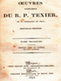 Image of Oeuvres Completes Du R. P. Texier De La Compagnie De Jésus III