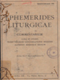 Ephemerides Liturgicae 1931