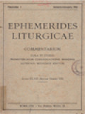 Ephemerides Liturgicae 1933