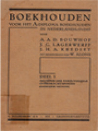 Image of Boekhouden: Voor Het A-Diploma Boekhouden In Nederlands-Indië I
