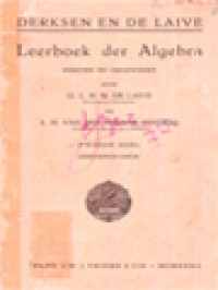 Derksen En De Laive: Leerboek Der Algebra II