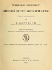 Wilhelm Gesenius' Hebräische Grammatik