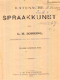 Image of Latijnsche Spraakkunst