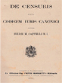 Image of De Censuris Iuxta Codicem Iuris Canonici