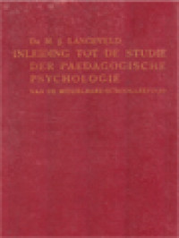 Inleiding Tot De Studie Der Paedagogische Psychologie Van De Middelbare-Schoolleeftijd