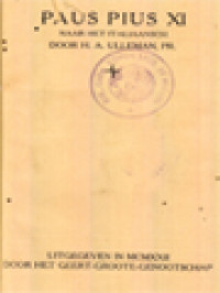 Image of Paus Pius XI: Naar Het Italiaansch