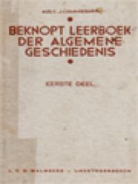 Beknopt Leerboek Der Algemene Geschiedenis I: Oude Geschiedenis