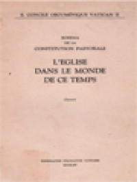 L'Église Dans Le Monde De Ce Temps: Schéma De La Constitution Pastorale