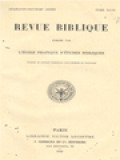 Revue Biblique Publiée Par L'école Pratique D'études Bibliques XLVIII