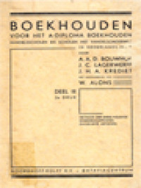 Image of Boekhouden: Voor Het A-Diploma Boekhouden In Nederlands-Indië III