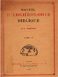 Manuel D'Archéologie Biblique II